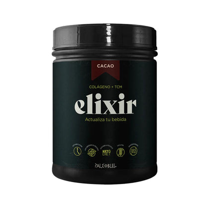 Elixir: Colágeno + Aceite TCM, 450 g Paleobull Elixir Vainilla 450 g