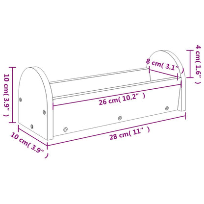 Vidaxl Comedero De Heno Para Conejos Madera Maciza Abeto 28x10x10 Cm_2
