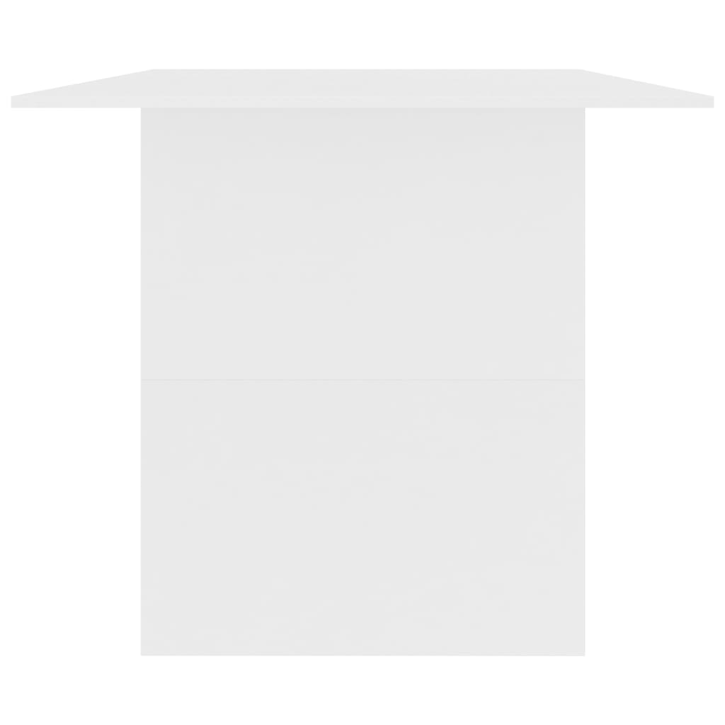 Mesa De Comedor De Madera De Ingeniería Blanco 180x90x76 Cm_3