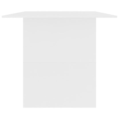 Mesa De Comedor De Madera De Ingeniería Blanco 180x90x76 Cm_3