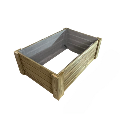 Cajón De Cultivo Natura. Altura De 40 Cm. Sin Base. Vidahuerto 120x80x40 Cm.