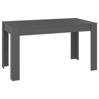 Mesa De Comedor De Madera Contrachapada Gris 140x74,5x76 Cm_0