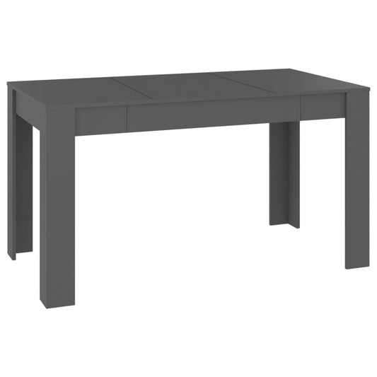 Mesa De Comedor De Madera Contrachapada Gris 140x74,5x76 Cm_0