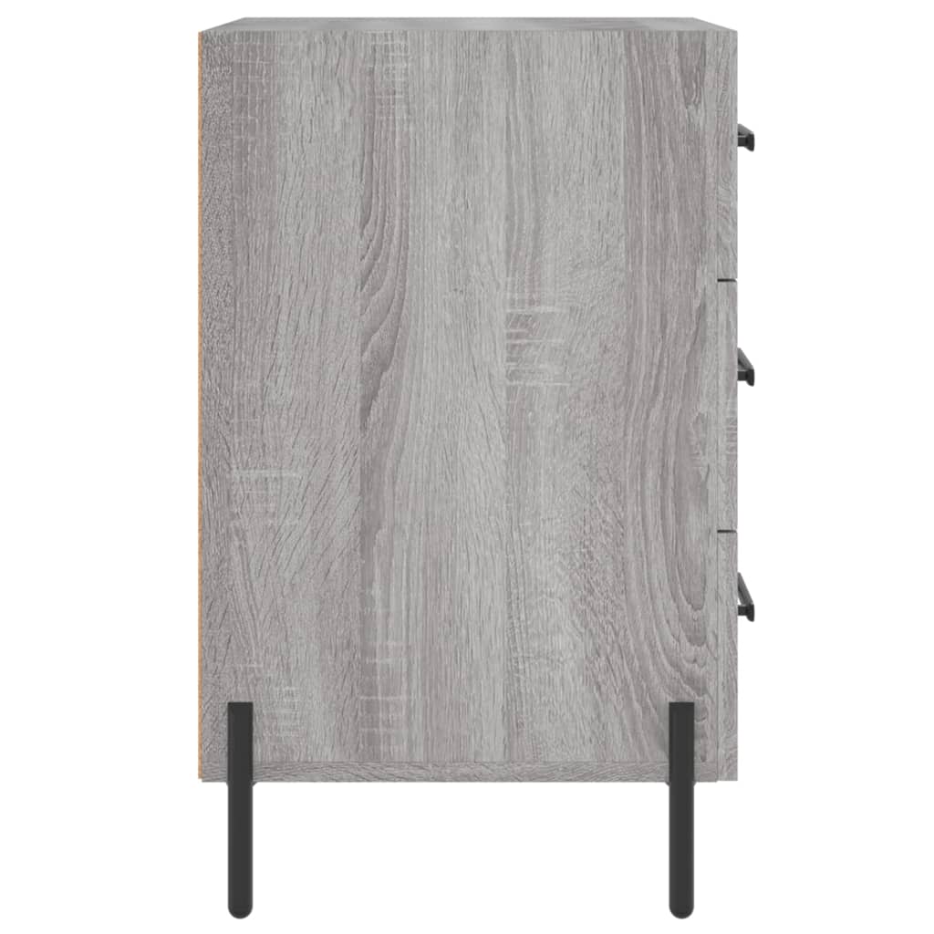 Mesita De Noche Madera De Ingeniería Gris Sonoma 40x40x66 Cm_4