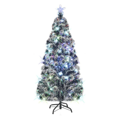 Vidaxl Árbol De Navidad Con Luces Y Soporte Fibra Óptica 180 Cm_0
