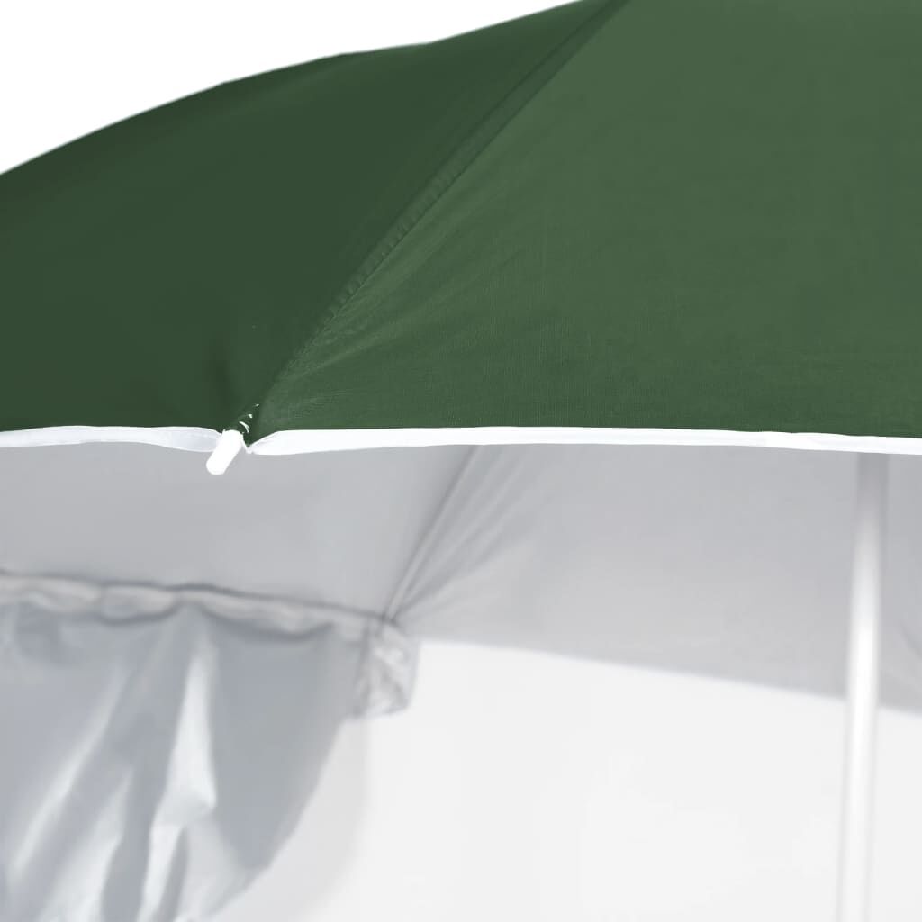 Vidaxl Sombrilla De Playa Con Paredes Laterales Verde 215 Cm_4