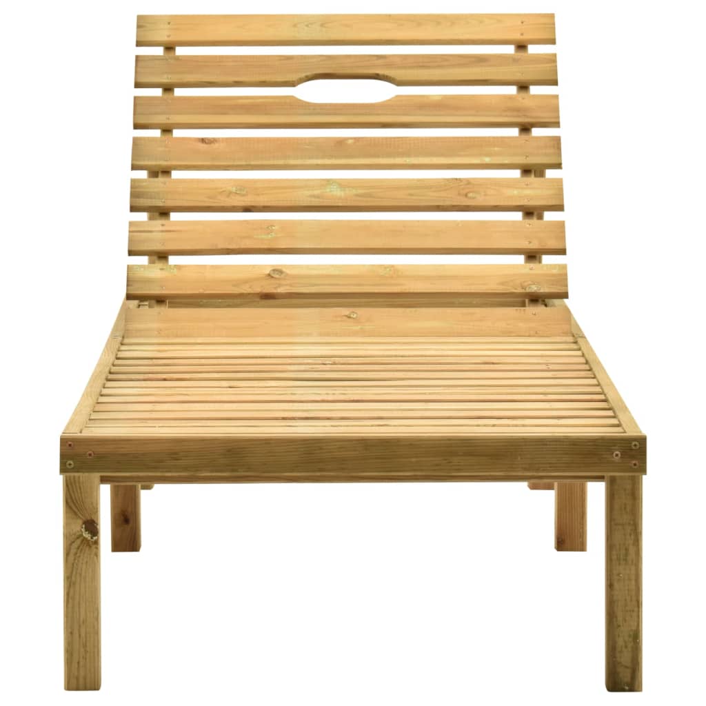 Tumbona De Jardín Con Mesa De Madera De Pino Impregnada_2