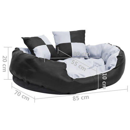 Vidaxl Cojín Para Perro Reversible Y Lavable Gris Y Negro 85x70x20 Cm_2