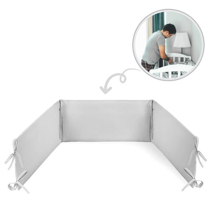 Chichonera Para Cuna 180x30 Algodón Grey