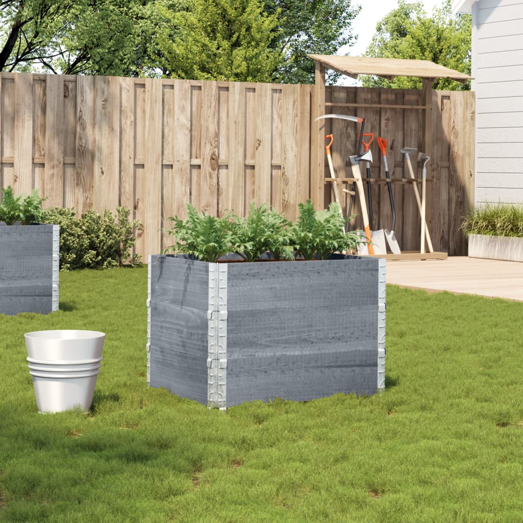 Jardinera De Madera Maciza De Pino Gris 80x60 Cm_1