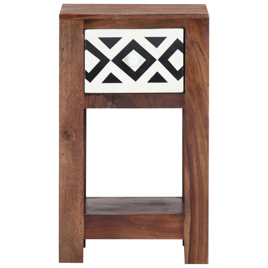 Mesita De Noche De Madera Maciza De Sheesham 30x30x50 Cm_0