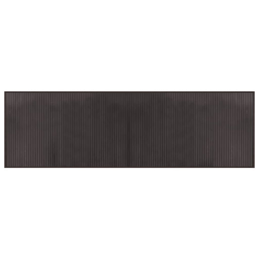 Vidaxl Alfombra Rectangular Bambú Marrón Oscuro 60x200 Cm_0