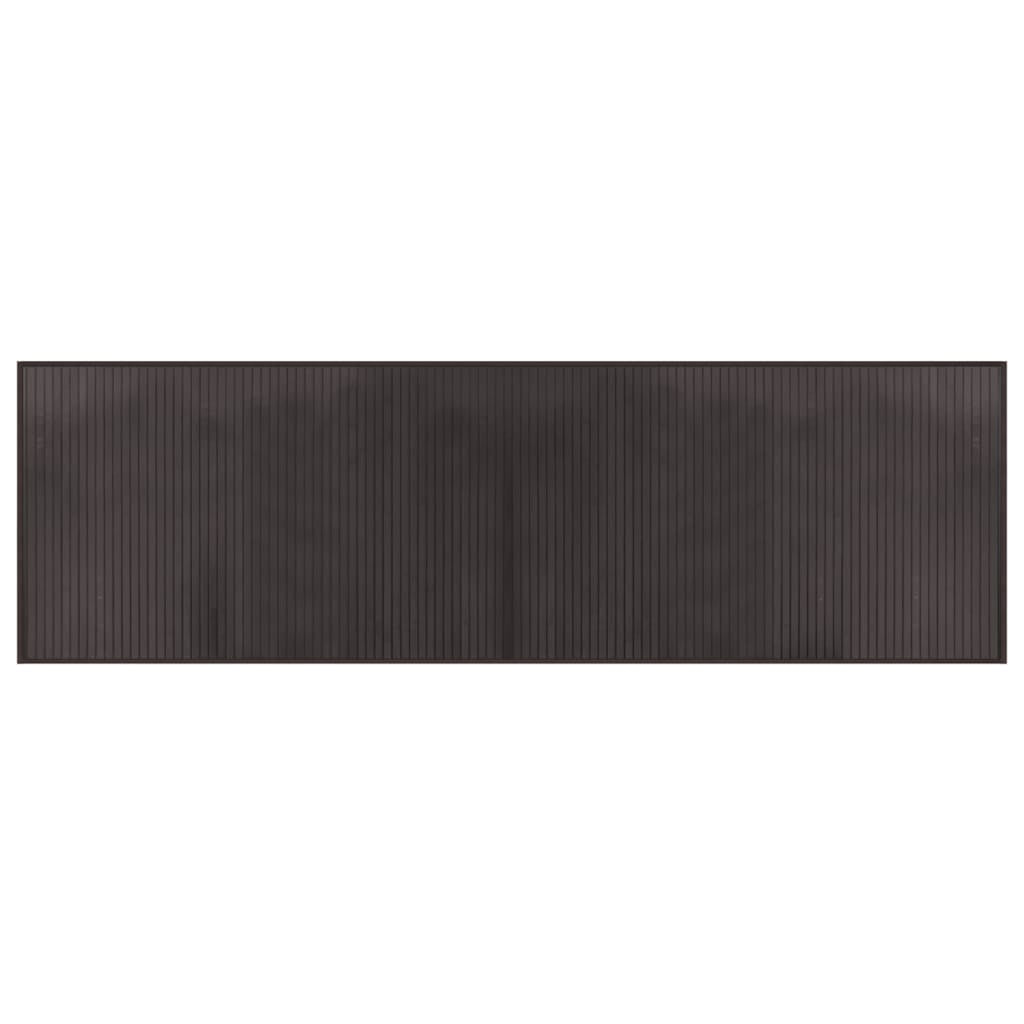 Vidaxl Alfombra Rectangular Bambú Marrón Oscuro 60x200 Cm_0