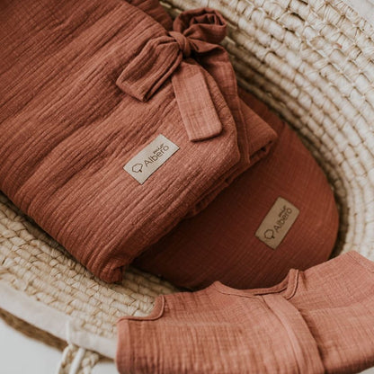 Pack 2 Bajeras Capazo Algodón Satinado 80x35 Boho Rusty