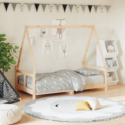 Vidaxl Estructura De Cama Para Niños Madera Maciza De Pino 80x160 Cm_1