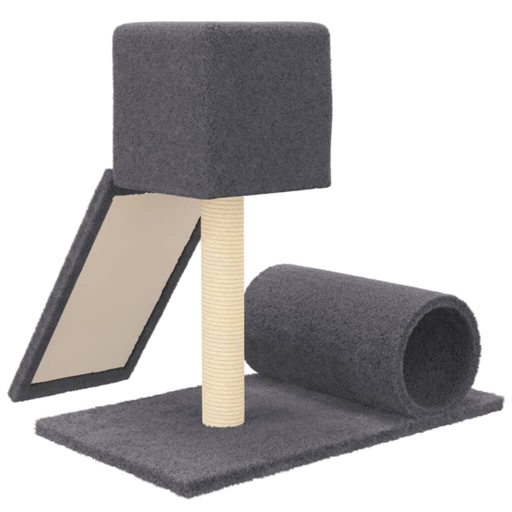 Vidaxl Rascador Para Gatos Con Postes De Sisal Gris Oscuro 59 Cm_4