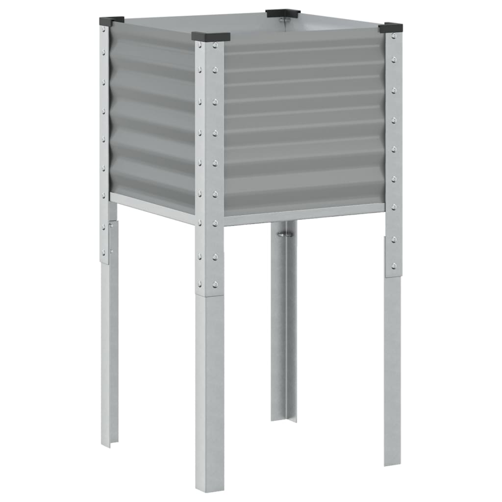 Jardinera De Acero Gris 45x45x88 Cm_4