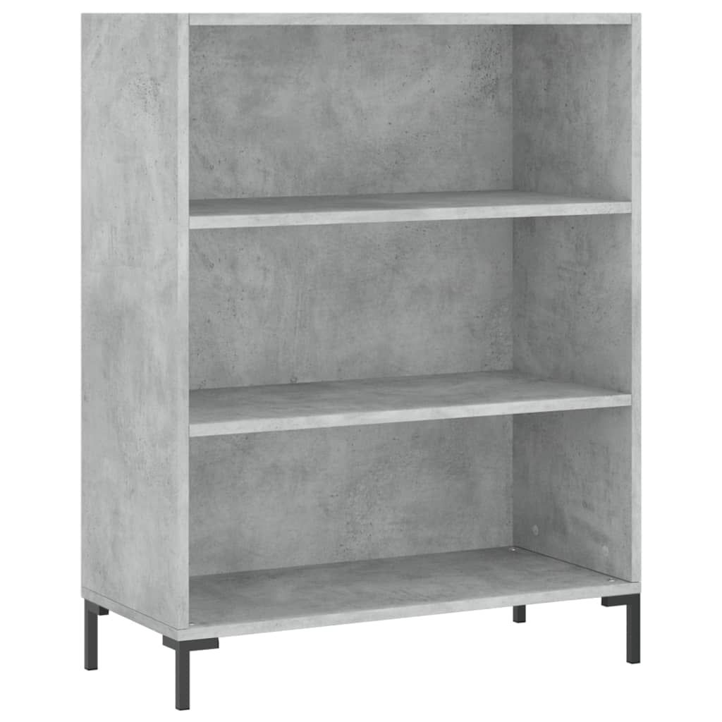 Aparador Alto Madera Ingeniería Gris Hormigón 69,5x32,5x180 Cm_3