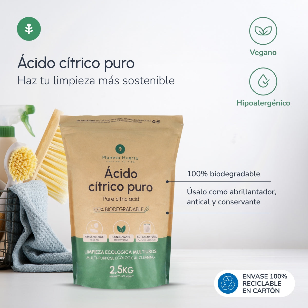 Pack limpieza hogar Zero Waste XL Planeta Huerto 2,5 Kg