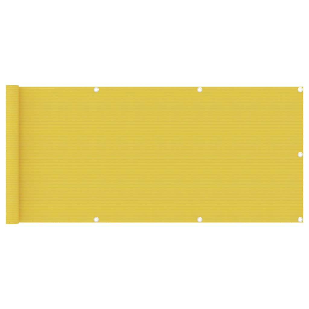 Vidaxl Toldo Para Balcón Hdpe Amarillo 75x300 Cm_0