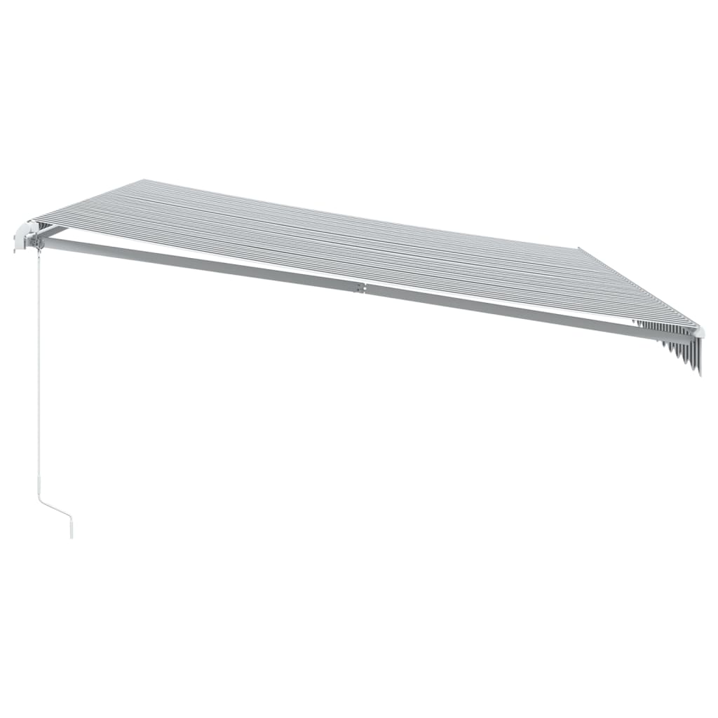 Toldo Retráctil Manual Gris Antracita Y Blanco 500x350 Cm_3