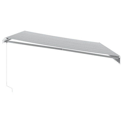 Toldo Retráctil Manual Gris Antracita Y Blanco 500x350 Cm_3