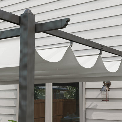 Outsunny Conjunto De Pérgola Incluye 1 Pérgola De Jardín 4x3 M Y 1 Cubierta_4