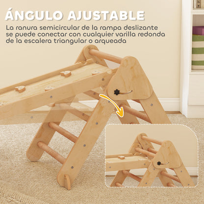 Aiyaplay 7 En 1 Triángulo De Escalada Montessori Con Arco Y Rampa 188x70 Cm_5