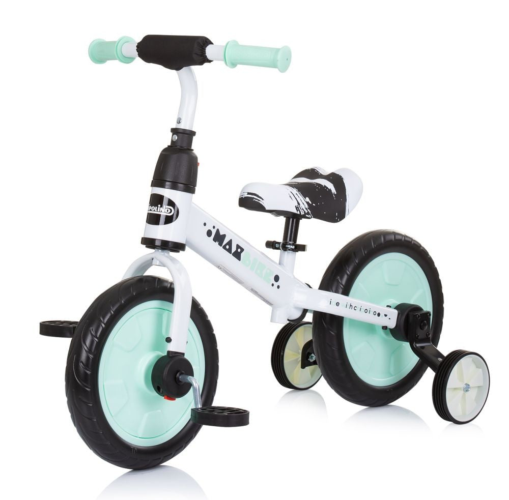 Bicicleta Infantil Con Pedales Y Ruedines Max Bike Mint_0