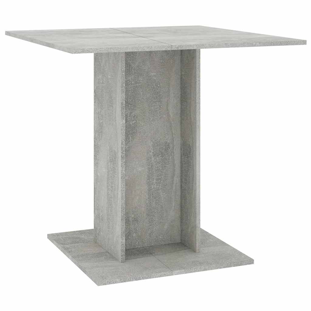 Mesa De Comedor Madera Contrachapada Gris Hormigón 80x80x75 Cm_0