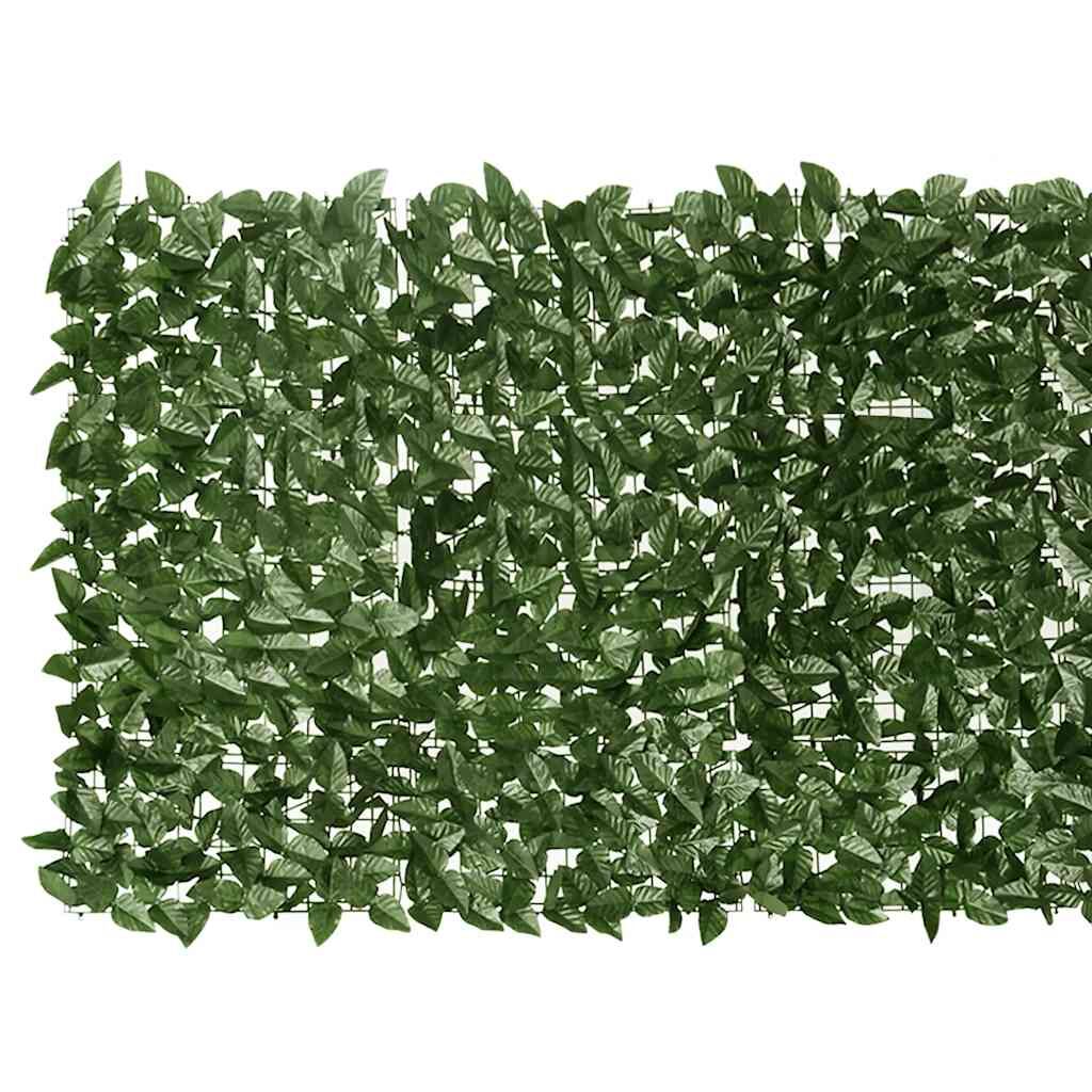 Vidaxl Toldo Para Balcón Con Hojas Verde Oscuro 300x100 Cm_3