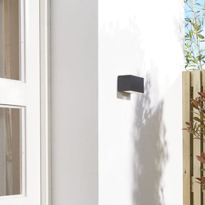 Luxform Lámpara De Pared De Jardín Led Cube Negro_1
