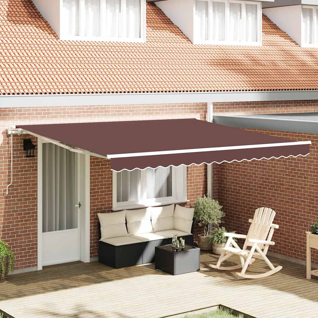 Toldo Retráctil Automático Marrón 400x300 Cm_1