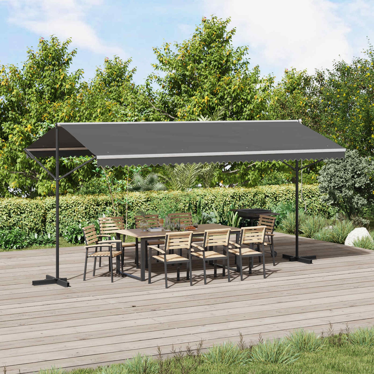 Toldo Independiente Gris 5 X 3 M Poliéster_1