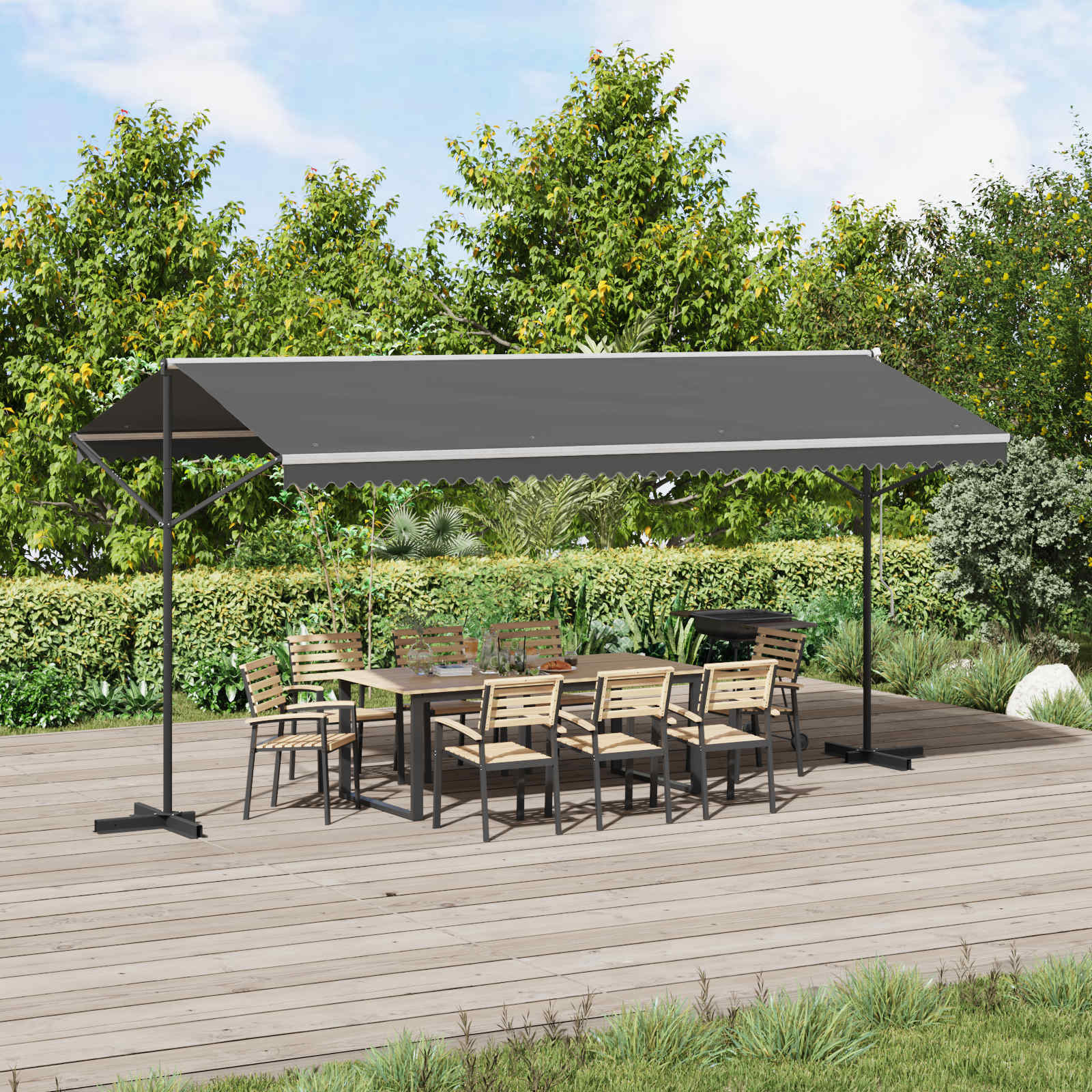 Toldo Independiente Gris 5 X 3 M Poliéster_1