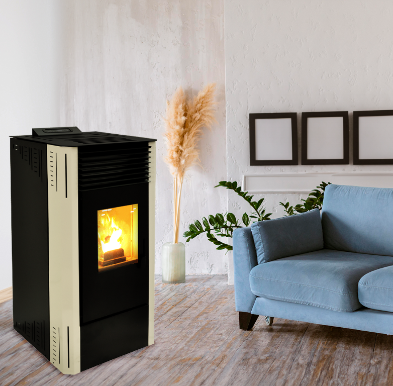 Fabricalor Estufa De Pellets Classic 10 Marfil Ventilada_0