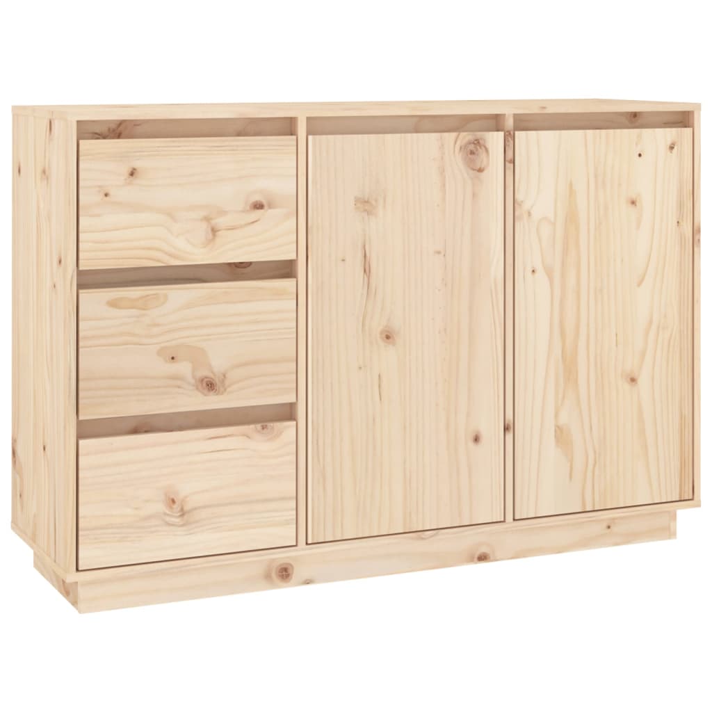 Aparador De Madera Maciza De Pino 111x34x75 Cm / Vetonek_5