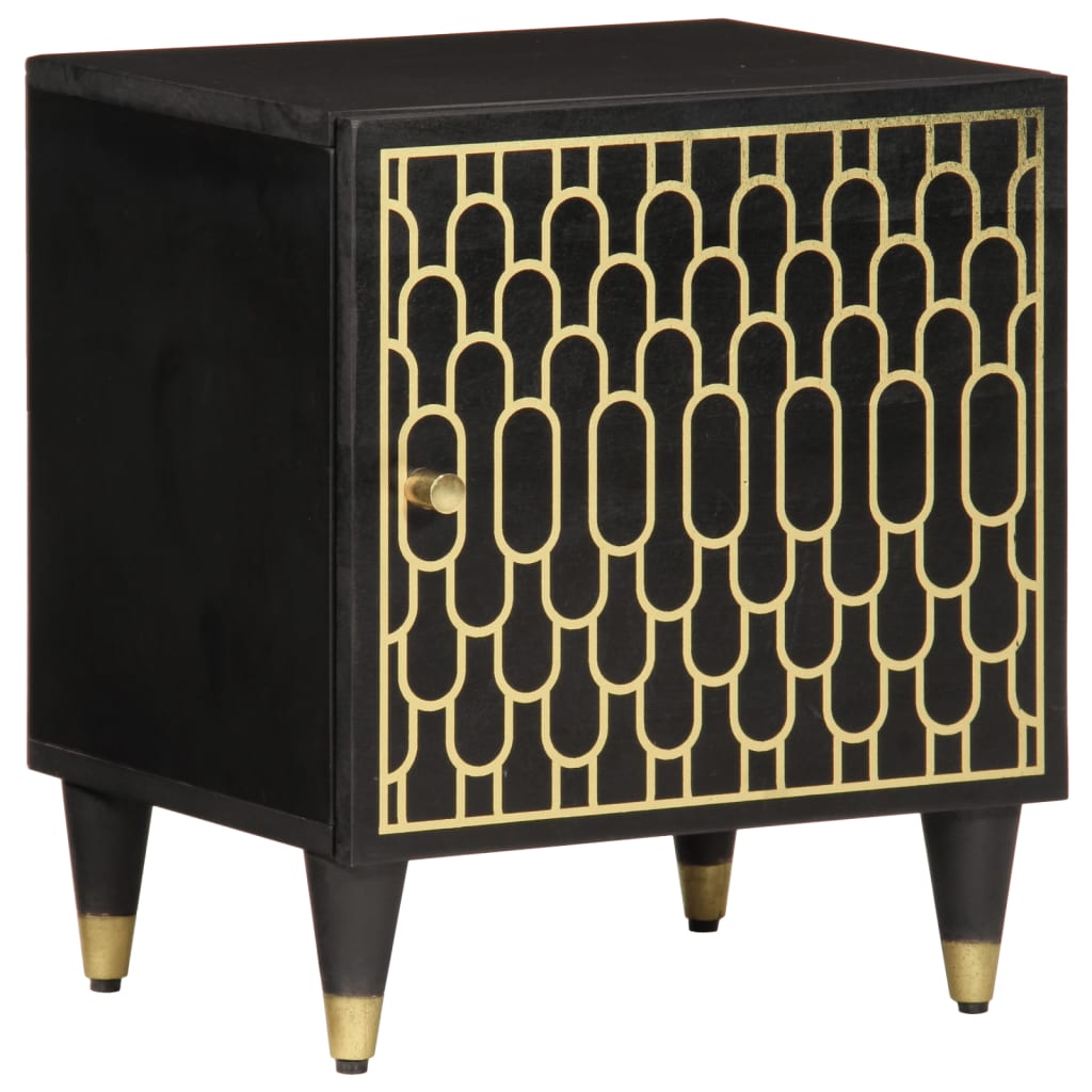 Mesitas De Noche 2 Uds Madera Maciza De Mango 40x33x46 Cm_0