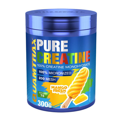 Pure Creatina 200 Mesh - 300g - Mango - Creatina Monohidrato - Quamtrax_0