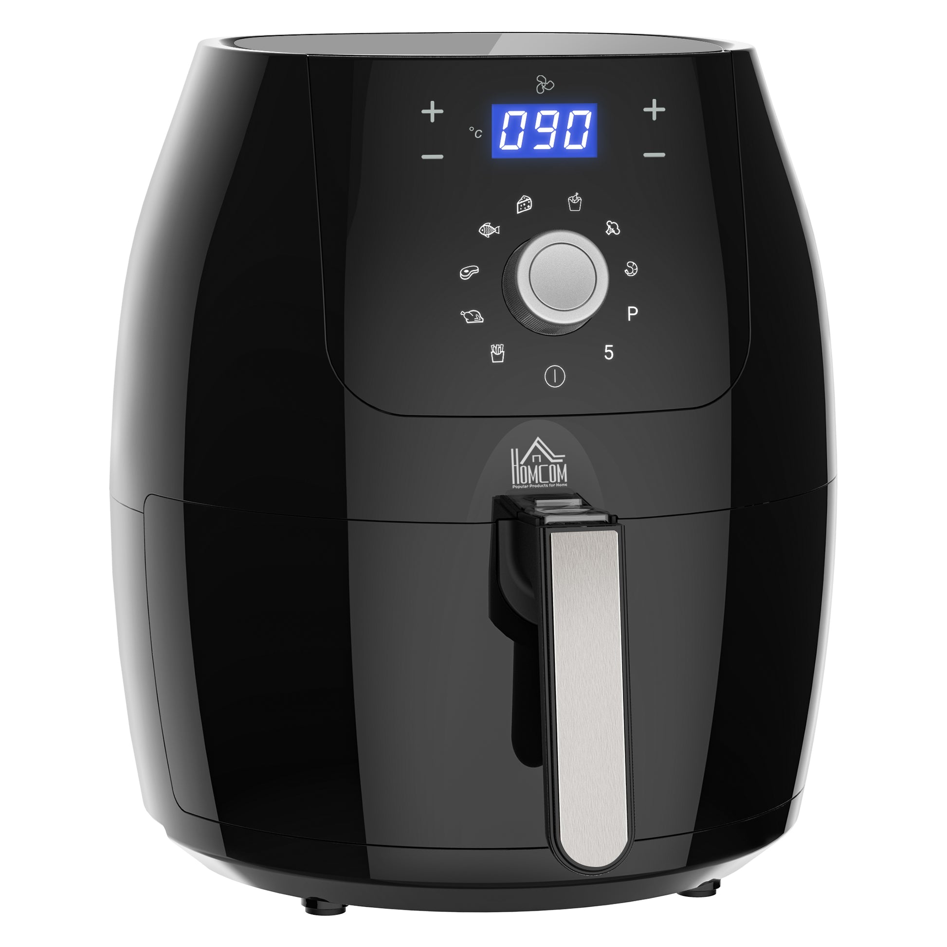 Homcom Freidora De Aire 5.5l 1500w Con Pantalla Led Y 8 Programas Homcom_0