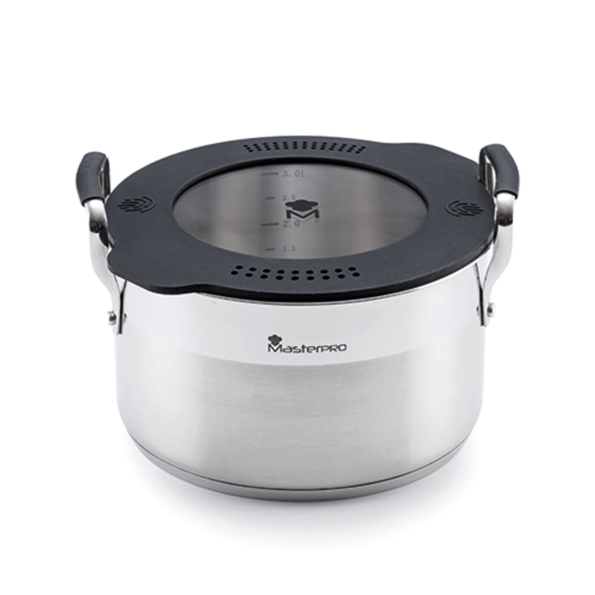 Cacerola 20cm Acero Inox Inducción C/tapa_0