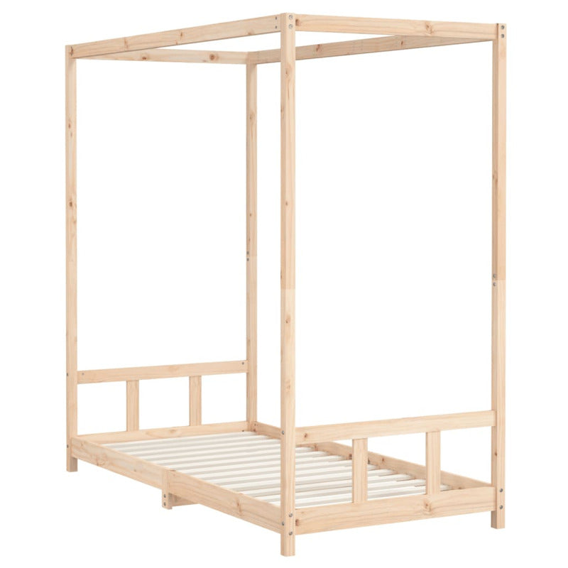 Vidaxl Estructura De Cama Infantil Madera Maciza De Pino 90x190 Cm_5