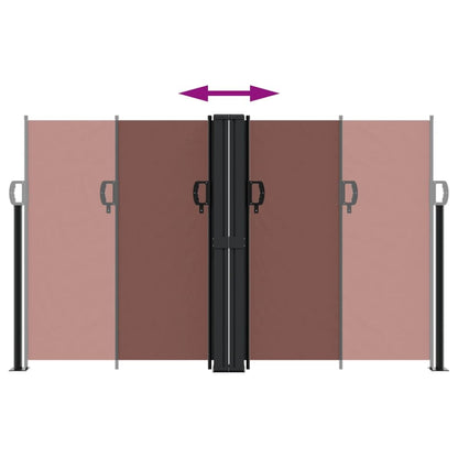 Vidaxl Toldo Lateral Retráctil Marrón 140x1200 Cm_4