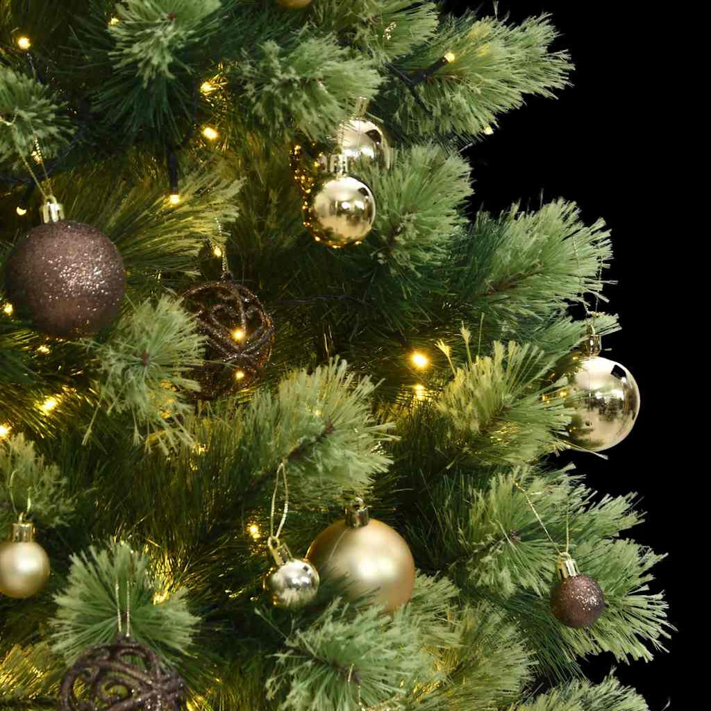 Vidaxl Árbol De Navidad Artificial Con Bisagras 300 Led Y Bolas 180 Cm_1