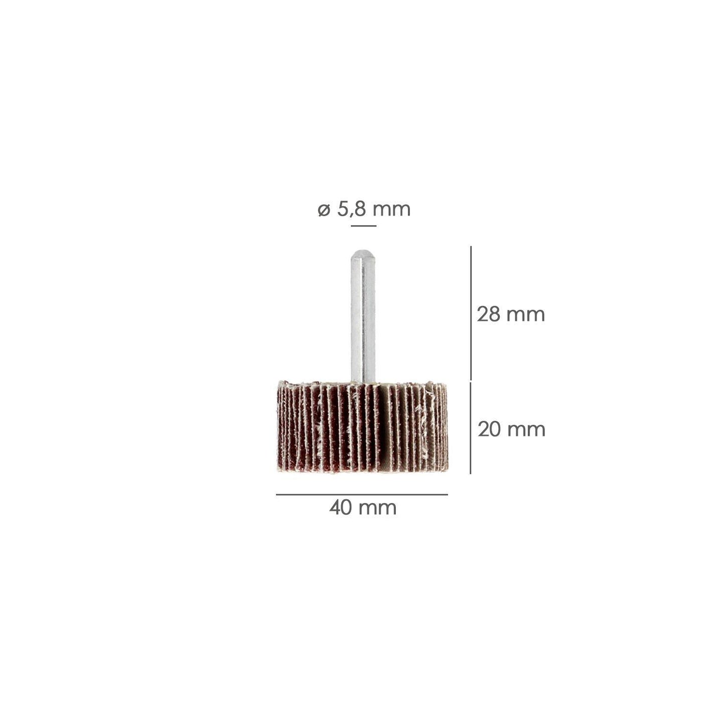 Abanico Lija Grano 40 Medida Ø 40 X 20 Mm. Disco Abrasivo Laminas, Ruedas Mil Hojas, Ruedas Abrasivas,lijado,desbaste,pulir_1