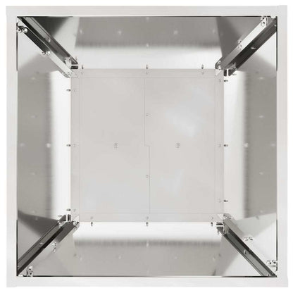 Maceta Pilar Plateado 40 X 40 X 100 Cm Acero Galvanizado_5