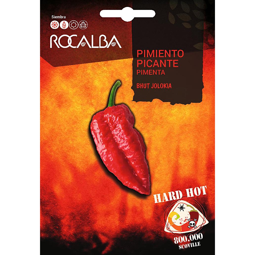 Semillas Pimiento Picante Bhut Jolokia Rocalba