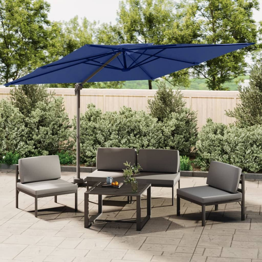 Vidaxl Sombrilla Colgante De Doble Techo Azul Celeste 400x300 Cm_1