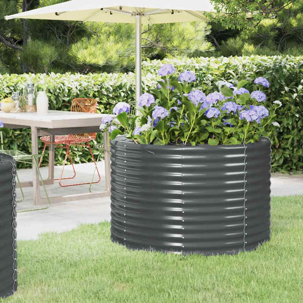 Jardinera Arriate Acero Galvanizado Antracita 100x100x68cm_1