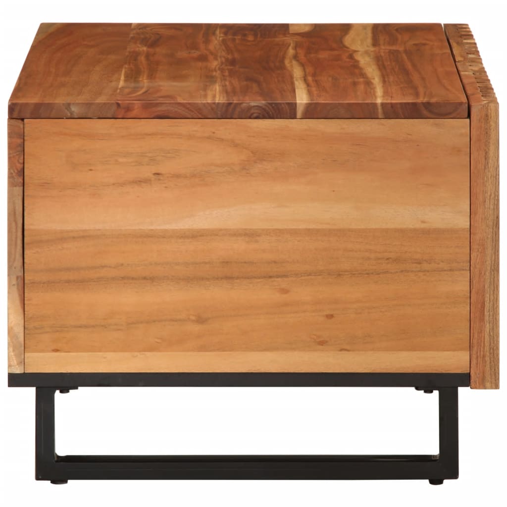 Mesa De Centro Madera Maciza De Acacia 80x51x40 Cm_1